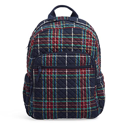 Fubh[ xubh[ AJ t_B}CA~ { Vera Bradley Women's Cotton Campus Backpack, Tartan Plaid - Recycled Cotton, One SizeFubh[ xubh[ AJ t_B}CA~ {