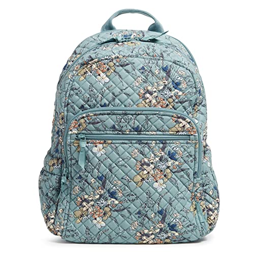 Fubh[ xubh[ AJ t_B}CA~ { Vera Bradley Women's Cotton Campus Backpack, Sunlit Garden Sage - Recycled Cotton, One SizeFubh[ xubh[ AJ t_B}CA~ {