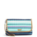 ヴェラブラッドリー ベラブラッドリー アメリカ フロリダ州マイアミ 日本未発売 Vera Bradley Women's Straw Wristlet With RFID Protection, Spring Mint Stripe, One Sizeヴェラブラッドリー ベラブラッドリー アメリカ フロリダ州マイアミ 日本未発売