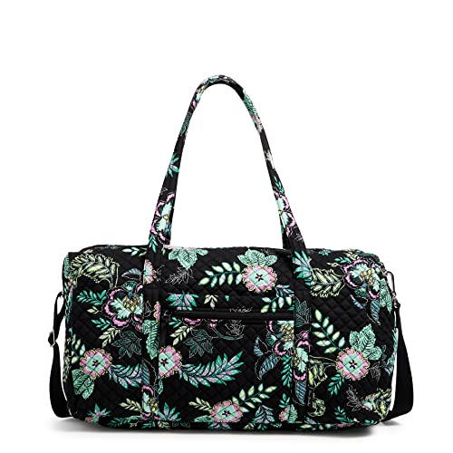 Fubh[ xubh[ AJ t_B}CA~ { Vera Bradley Women's Cotton Lay Flat Travel Duffle Bag, Island Garden - Recycled Cotton, One SizeFubh[ xubh[ AJ t_B}CA~ {