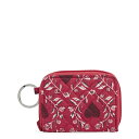 Fubh[ xubh[ AJ { z Vera Bradley Women's Cotton Petite Zip-around Wallet With RFID Protection, Imperial Hearts Red - Recycled Cotton, One SizeFubh[ xubh[ AJ { z