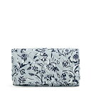 Fubh[ xubh[ AJ { z Vera Bradley Women's Cotton Trifold Clutch Wallet With RFID Protection, Perennials Gray - Recycled Cotton, One SizeFubh[ xubh[ AJ { z