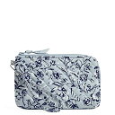 Fubh[ xubh[ AJ { z Vera Bradley Women's Cotton Wristlet With RFID Protection, Perennials Gray - Recycled Cotton, One SizeFubh[ xubh[ AJ { z