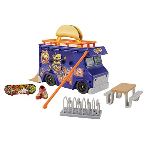 ホットウィール マテル ミニカー ホットウイール Hot Wheels Skate Taco Truck Play Case, Portable Fingerboard Skate Set with 1 Exclusive Board, 1 Pair of Removable Skate Shoes Storageホットウィール マテル ミニカー ホットウイール