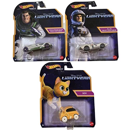 ホットウィール マテル ミニカー ホットウイール Hot Wheels Disney Pixar Lightyear Character Cars Set of 3 Diecast Vehicles with Space Buzz and Soxホットウィール マテル ミニカー ホットウイール