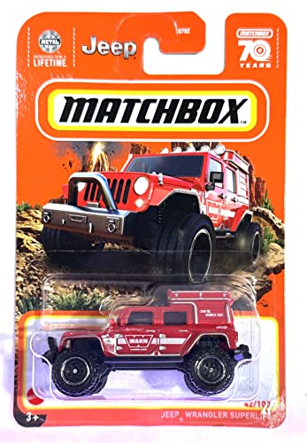 ホットウィール マテル ミニカー ホットウイール Matchbox - Jeeps Wrangler SUPERLIFT - Red - Matchbox 70 Years - 2023 - Mint/NrMint - Ships Bubble Wrapped in a Correctly Sized Boxホットウィール マテル ミニカー ホットウイール