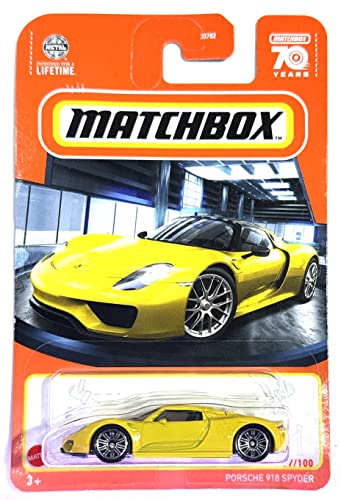 マッチボックス マテル ミニカー MATCHBOX アメリカ直輸入 Matchbox - Porsche 918 Spyder - Yellow - Matchbox 70 Years - 2023 - Mint/NrMint - Ships Bubble Wrapped in a Correctly Sized Boxマッチボックス マテル ミニカー MATCHBOX アメリカ直輸入