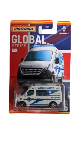 ホットウィール マテル ミニカー ホットウイール Matchbox - Renault Master Ambulance - Global Series 7/14 [White/Blue]ホットウィール マテル ミニカー ホットウイール
