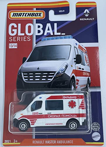 ホットウィール マテル ミニカー ホットウイール Matchbox - Renault Master Ambulance - Global Series 13/14 [White]ホットウィール マテル ミニカー ホットウイール