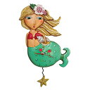 壁掛け時計 振り子時計 インテリア 海外モデル アメリカ Allen Designs P1610 Shelley Mermaid Pendulum Wall C...