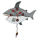 壁掛け時計 振り子時計 インテリア 海外モデル アメリカ Allen Designs P1378 Surf AtYour Own Risk Shark Pend...