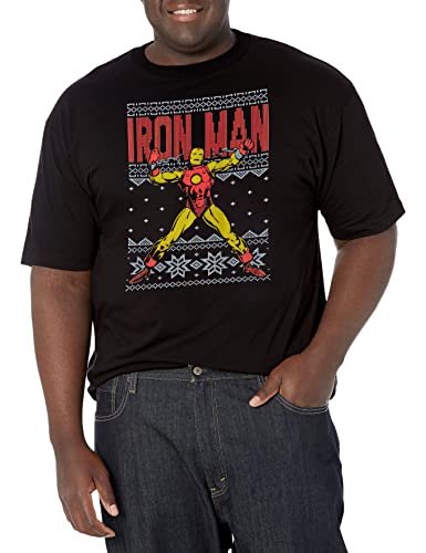 Tシャツ キャラクター ファッション トップス 海外モデル Marvel Big & Tall Classic Ironman Ugly Men's Tops Short Sleeve Tee Shirt, Black, LargeTシャツ キャラクター ファッション トップス 海外モデル