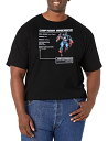 Tシャツ キャラクター ファッション トップス 海外モデル Marvel Big Tall Classic Captain America Stats Men 039 s Tops Short Sleeve Tee Shirt, Black, X-LargeTシャツ キャラクター ファッション トップス 海外モデル