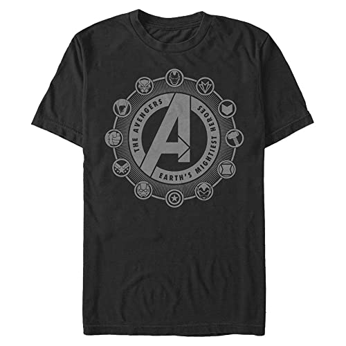 Tシャツ キャラクター ファッション トップス 海外モデル Marvel Big & Tall Classic Avenger Emblems Men's Tops Short Sleeve Tee Shirt, Black, 3X-LargeTシャツ キャラクター ファッション トップス 海外モデル