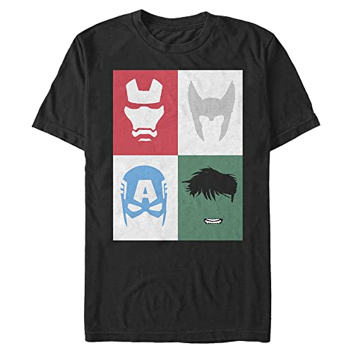 Tシャツ キャラクター ファッション トップス 海外モデル Marvel Big Tall Classic Avengers Masks Men 039 s Tops Short Sleeve Tee Shirt, Black, LargeTシャツ キャラクター ファッション トップス 海外モデル