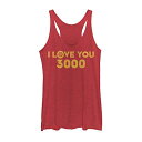 Tシャツ キャラクター ファッション トップス 海外モデル Marvel Love 3000 Women's Racerback Tank Top, Red H...