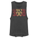Tシャツ キャラクター ファッション トップス 海外モデル Marvel Junior's Universe Love You 3000 Festival Mu...