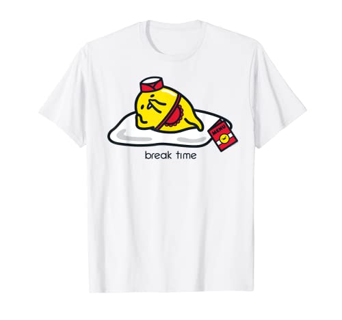 Tシャツ キャラクター ファッション トップス 海外モデル Gudetama the Lazy Egg Diner Server Break Time Tee Shirt T-ShirtTシャツ キャラクター ファッション トップス 海外モデル