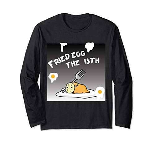 Tシャツ キャラクター ファッション トップス 海外モデル Gudetama Fried Egg the 13th Halloween Long..