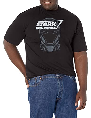 Tシャツ キャラクター ファッション トップス 海外モデル Marvel Men's Stark Industries Iron Man Logo T-Shirt - Black - MediumTシャツ キャラクター ファッション トップス 海外モデル