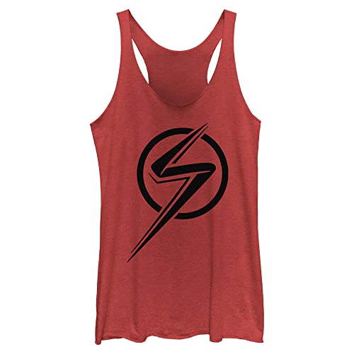 Tシャツ キャラクター ファッション トップス 海外モデル Marvel Ms Single Color Women's Racerback Tank Top, Red Heather, MediumTシャツ キャラクター ファッション トップス 海外モデル