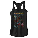 Tシャツ キャラクター ファッション トップス 海外モデル Marvel Junior's Spider-Man No Way Home Web Slinging Cover Racerback Tank, Black, SmallTシャツ キャラクター ファッション トップス 海外モデル