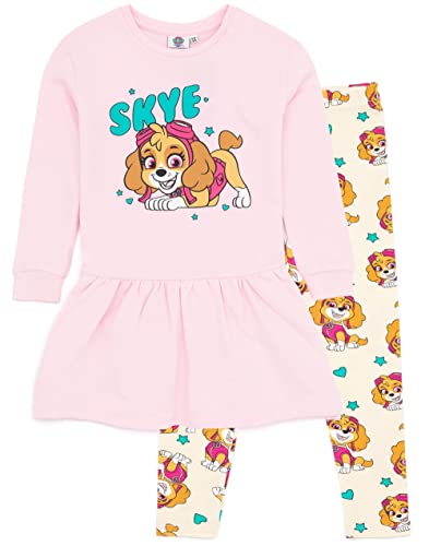 楽天angelicaTシャツ キャラクター ファッション トップス 海外モデル Paw Patrol Girls Sweater Dress And Leggings Set | Kids Skye Pink Sweatshirt Jumper & Cream Trousers Complete OutfitTシャツ キャラクター ファッション トップス 海外モデル