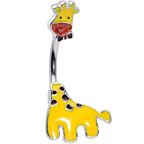 ボディキャンディー ピアス アメリカ 日本未発売 ブランド Body Candy Womens 14G 316L Stainless Steel Navel Ring Piercing Yellow Red Bow Tie Giraffe Belly Button Ringボディキャンディー ピアス アメリカ 日本未発売 ブランド