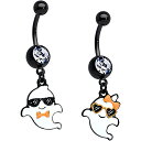 ボディキャンディー ピアス アメリカ 日本未発売 ブランド Body Candy 2PC Cool Ghosts Bonus Pack Black PVD Stainless Steel Belly Button Rings 14G Navel Piercingボディキャンディー ピアス アメリカ 日本未発売 ブランド