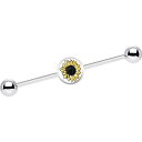 ボディキャンディー ピアス アメリカ 日本未発売 ブランド Body Candy Stainless Steel Yellow Sunflower Helix Earring Industrial Barbell Piercing 14 Gauge 37mmボディキャンディー ピアス アメリカ 日本未発売 ブランド