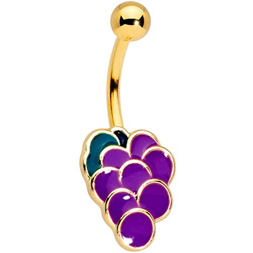 ܥǥǥ ԥ ꥫ ̤ȯ ֥ Body Candy Womens 14G PVD Steel Navel Ring Piercing Purple Bunch of Grapes Belly Button Ringܥǥǥ ԥ ꥫ ̤ȯ ֥