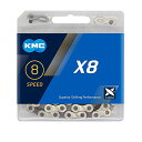 チェーン パーツ 自転車 コンポーネント サイクリング 300875 KMC X8-93 - 8 Speed Silver/Grey Chain,114Lチェー...