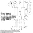 フォーク パーツ 自転車 コンポーネント サイクリング RockShox Coil Spring/Shaft Assembly Sektor 2011 XSoft Silver 150 mm (Top Cap Not Included), 11.4015.499.110フォーク パーツ 自転車 コンポーネント サイクリング