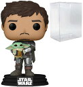 ファンコ FUNKO フィギュア 人形 アメリカ直輸入 Funko Star Wars: The Mandalorian - Mandalorian (Din Djarrin) Holding Grogu [The Child] Pop! Vinyl Figure (Bundled with Compatible Pop Box Protector Case)ファンコ FUNKO フィギュア 人形 アメリカ直輸入