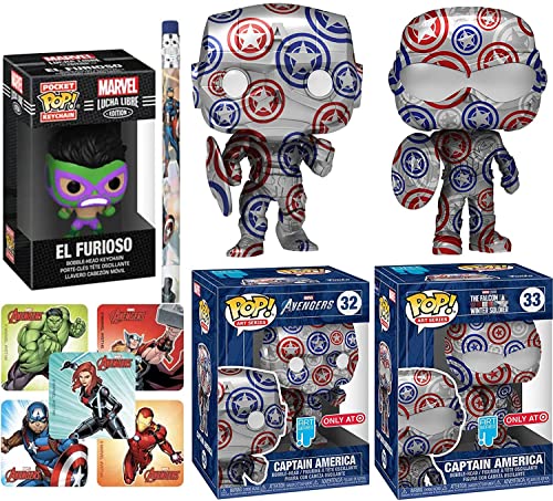 ファンコ FUNKO フィギュア 人形 アメリカ直輸入 Stark Patriot Captain America Figure Artist Series Pop Exclusive Bundled with Stark Avengers Marvel Super Hero Shield Winter Soldier Pocket Hanger El Furファンコ FUNKO フィギュア 人形 アメリカ直輸入