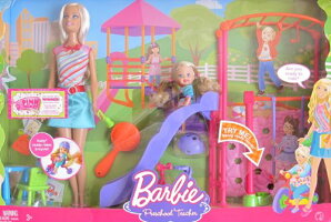バービーBARBIEICanBe...PRESCHOOLTEACHERPLAYSETwBARBIEDoll,KELLYDoll,PLAYGROUNDSLIDE&SWING&More!(2008)