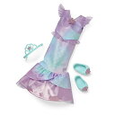 アメリカンガールドール 赤ちゃん おままごと ベビー人形 American Girl WellieWishers 14.5-inch Doll 2-in-1 Sparkly Mermaid Outfit with Headband and Ballet Flats, for Ages 4+アメリカンガールドール 赤ちゃん おままごと ベビー人形