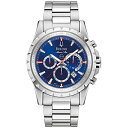 楽天angelica腕時計 ブローバ メンズ Bulova Men’s Marine Star 6-Hand Quartz Chronograph Stainless Steel Watch, Blue Dial, Tachymeter, 100M Water Resistant Style: 96B174腕時計 ブローバ メンズ