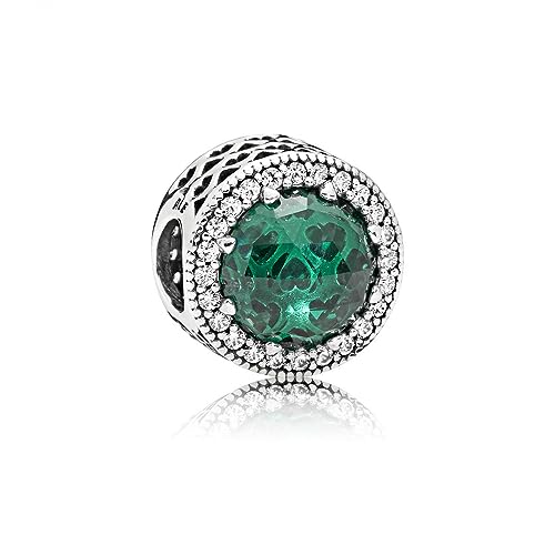 ѥɥ ֥쥹å 㡼 ꡼ ֥ PANDORA Jewelry Sparkling Sea Green Crystal and Cubic Zirconia Charm in Sterling Silver, With Gift Boxѥɥ ֥쥹å 㡼 ꡼ ֥