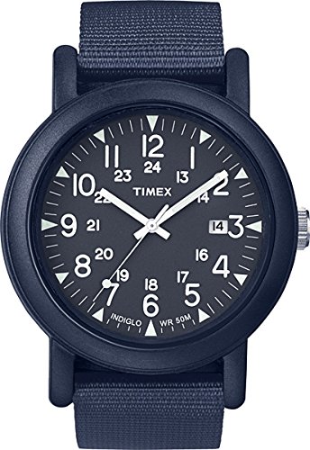 腕時計 タイメックス メンズ Timex Unisex Quartz Watch with Blue Dial Analogue Display and Blue Nylon Strap TW2P62600腕時計 タイメックス メンズ