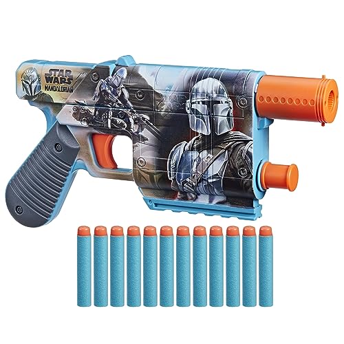 ナーフ アメリカ 直輸入 ソフトダーツ リフィル NERF Star Wars The Mandalorian Dart Blaster, 12 Elite Darts, Internal Clip, Toy Foam Blasters for 8 Year Old Boys & Girls & Upナーフ アメリカ 直輸入 ソフトダーツ リフィル