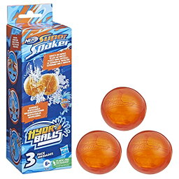 ナーフ アメリカ 直輸入 ソフトダーツ リフィル NERF Super Soaker Hydro Balls 3-Pack, Reusable Water Balloons, Water-Filled Balls Burst on Impact, Fast Refill, Outdoor Toy for Kids Ages 6 & Upナーフ アメリカ 直輸入 ソフトダーツ リフィル