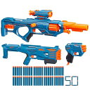 商品情報 商品名ナーフ アメリカ 直輸入 ソフトダーツ リフィル NERF Elite 2.0 Blaster Packナーフ アメリカ 直輸入 ソフトダーツ リフィル 商品名（英語）NERF Elite 2.0 Blaster Pack 商品名（翻訳）NERF エリート2.0 ブラスターパック 型番HSF5402 ブランドNERF 商品説明（自動翻訳）ネルフエリート2.0アルティメットブラスターパックには、ネルフエリート2.0ブラスター3本、ネルフエリートフォームダーツ50本、着脱式スコープ、着脱式バレルが含まれています。ブラスターは装填、プライミング、発射が簡単なので、初めてネルフバトラーになる人にも最適だ。ネルフダーツゲームを始めたばかりの人や、ブラスターのコレクションを増やしているネルフファンに最適なギフトセットです。イーグルポイントRD-8ブラスターは、8ダーツ回転ドラムを搭載し、ボルトアクションプライミングで8本のダーツを連続で放ち、ダーツ収納庫、3本のタクティカルレール、バレル用アタッチメントポイントを搭載している。テトラッドQS-4ブラスターは、4ダーツブラスト、ポンプアクションプライミングによる4ダーツ連射、タクティカルレール装備。Trio TD-3ブラスターは3本のダーツを連続で発射し、タクティカルレールを装備。3種類のブラスターのタクティカルレールにスコープを装着し、ミッションや戦闘ごとにカスタマイズできる。対象年齢8歳以上。 関連キーワードナーフ,アメリカ,直輸入,ソフトダーツ,リフィル,銃鉄砲,,弓,剣,ソード,マガジン,トイガン,シューティングこのようなギフトシーンにオススメです。プレゼント お誕生日 クリスマスプレゼント バレンタインデー ホワイトデー 贈り物