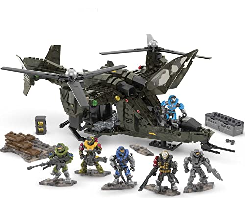 メガブロック メガコンストラックス 組み立て 知育玩具 MEGA Halo UNSC Falcon Sweep Helicopter Vehicle Noble Team Construction Set, Building Toys for Boysメガブロック メガコンストラックス 組み立て 知育玩具