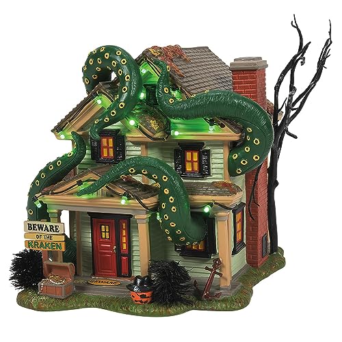 fp[gg56 Department 56 u CeA COf Department 56 Snow Village Halloween The Kraken House Lit Building, 7.64 Inch, Multicolorfp[gg56 Department 56 u CeA COf