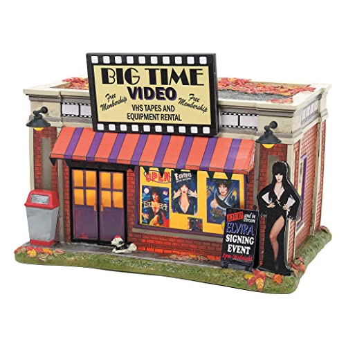 デパートメント56 Department 56 置物 インテリア 海外モデル Department 56 Elvira Mistress of The Dark Village Big Time Video Store Lit Building, 6 Inch, Multicolorデパートメント56 Department 56 置物 インテリア 海外モデル