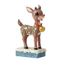 エネスコ Enesco 置物 インテリア 海外モデル アメリカ Enesco Jim Shore Rudolph The Red-Nosed Reindeer with Oversized Jingle Bell Collar Figurine, 7.28 Inch, Multicolorエネスコ Enesco 置物 インテリア 海外モデル アメリカ