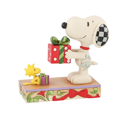 エネスコ Enesco 置物 インテリア 海外モデル アメリカ Enesco Jim Shore Peanuts Snoopy and Woodstock with Gift Figurineエネスコ Enesco 置物 インテリア 海外モデル アメリカ