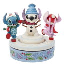 エネスコ Enesco 置物 インテリア 海外モデル アメリカ Enesco Jim Shore Disney Traditions Stitch Angel Building A Snowman Rotatable Figurine 6 エネスコ Enesco 置物 インテリア 海外モデル アメリカ