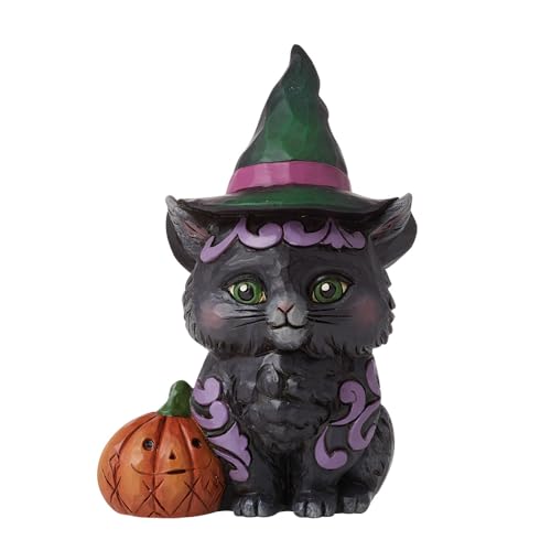 エネスコ Enesco 置物 インテリア 海外モデル アメリカ Enesco Jim Shore Heartwood Creek Four Seasons Black Cat Mini Figurine, 3.93 Inches, Stone Resinエネスコ Enesco 置物 インテリア 海外モデル アメリカ